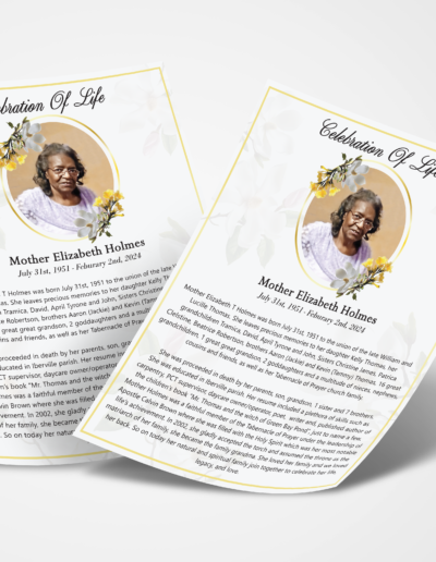 obituary mockup